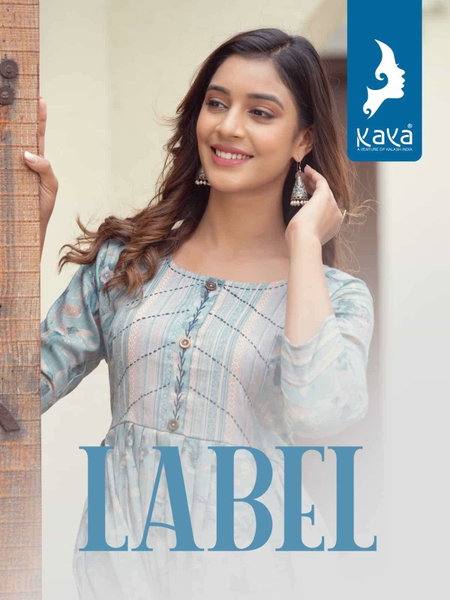 Label By Kaya Rayon Capsual Best Anarkali Kurti Wholesale Shop In Surat